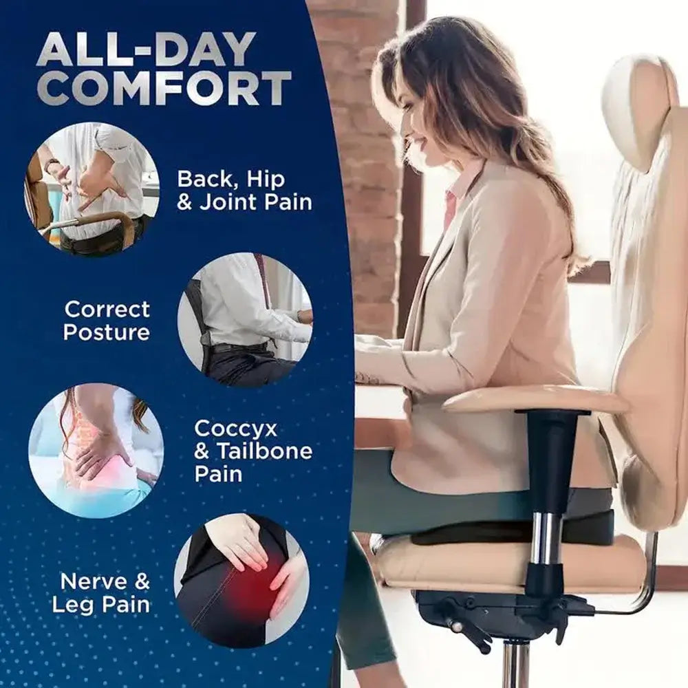 Coussin de Siège Orthopédique en Mousse Mémoire