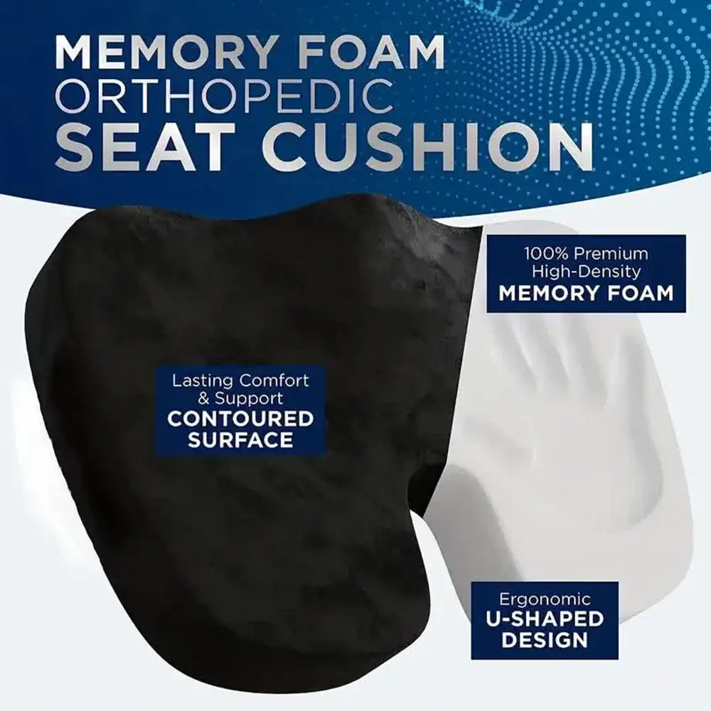 Coussin de Siège Orthopédique en Mousse Mémoire