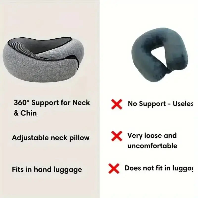 Oreiller de Voyage Cervical en Mousse Mémoire