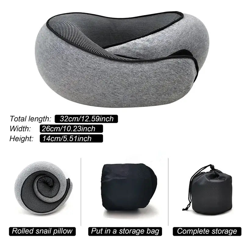Oreiller de Voyage Cervical en Mousse Mémoire